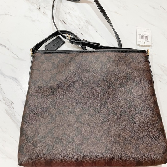 NWT Brown Leather Coach Crossbody Purse - Picture 4 of 14